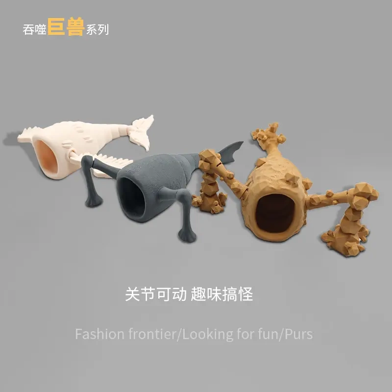 Newly Upgraded】Deep Sea Trek Giant Sea Monster 3D Model Sea Eater Maya Simulation Figurine Internet Celebrity Gift