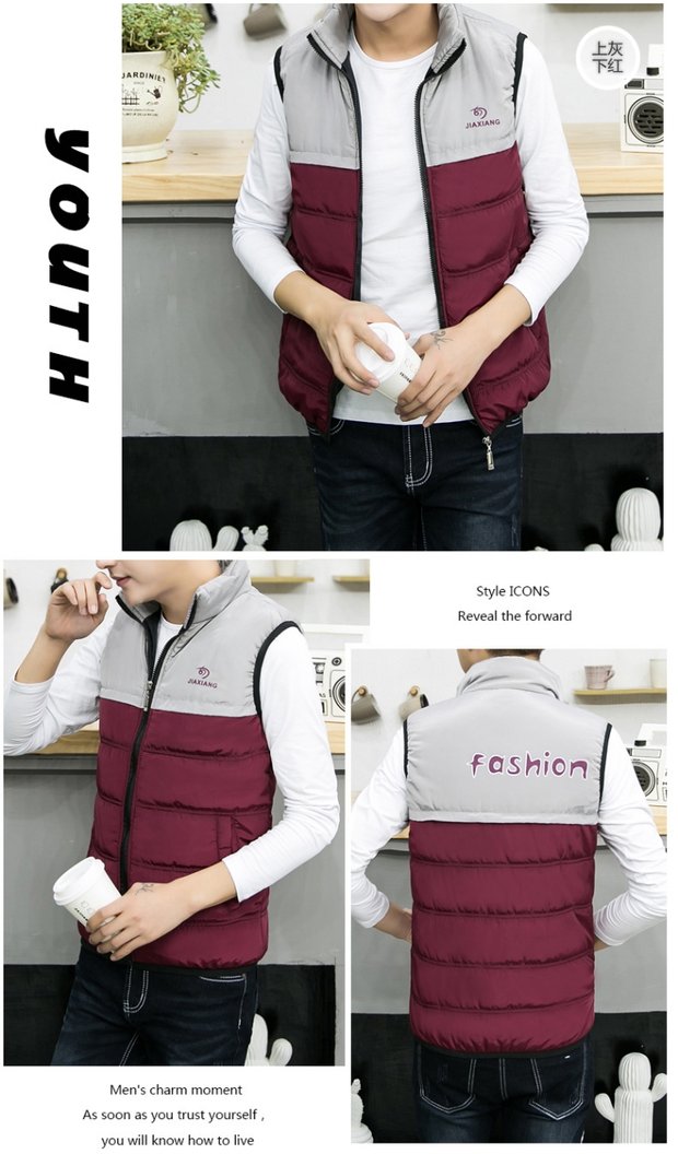 Áo vest nam mùa đông xuống mùa thu và mùa đông đôi nam nữ áo khoác trẻ phiên bản Hàn Quốc áo khoác mùa hè nam