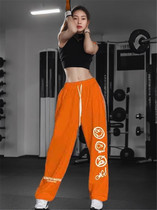 European and American hip-hop hiphop high-waist drape casual sports pants female jazz jazz dance leg-length pants