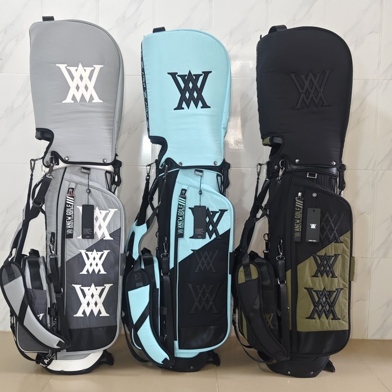 Korean New Golf Bag for Men and Women, Lightweight Waterproof Nylon Cloth Stand Bag, Standard Bag Golf Bag