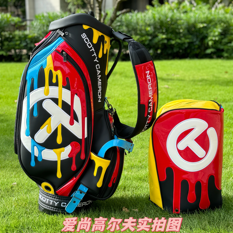25 New Golf Bags, Unisex, Fashionable, Simple, Circle t Professional Style Golf Bag, Waterproof and Wear-Resistant Golf Bag