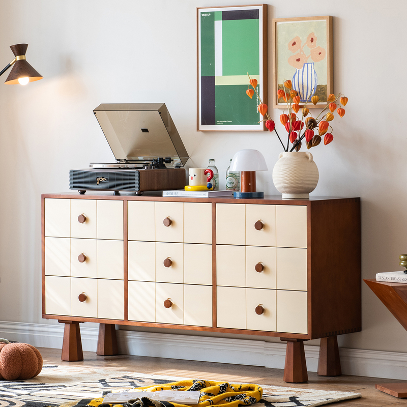 Solid Wood Mid-Century Style Chest of Drawers, Living Room Side Cabinet, Drawer Cabinet, Bedroom Storage, Bedside Cabinet, Nordic Storage Cabinet, Japanese Style Solid Wood Mid-Century Style Chest of Drawers, Living Room Side Cabinet, Drawer Cabinet, Bedroom Storage, Bedside Cabinet, Nordic Storage Cabinet, Japanese Style