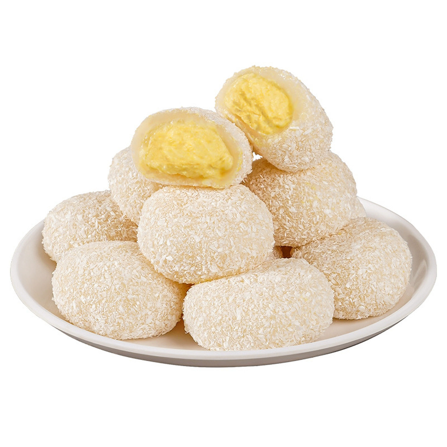 Internet-Famous Durian Puffs, Approximately 17g*50 Packs, Whole Box, Snow Puff, Glutinous Durian Bursting Pastry, Casual Snack