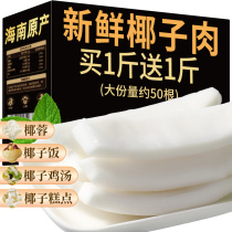 Hainan new coconut meat fresh ready-to-eat baked coconut flakes crispy pieces chicken soup ingredients small snacks dried fruits snack food