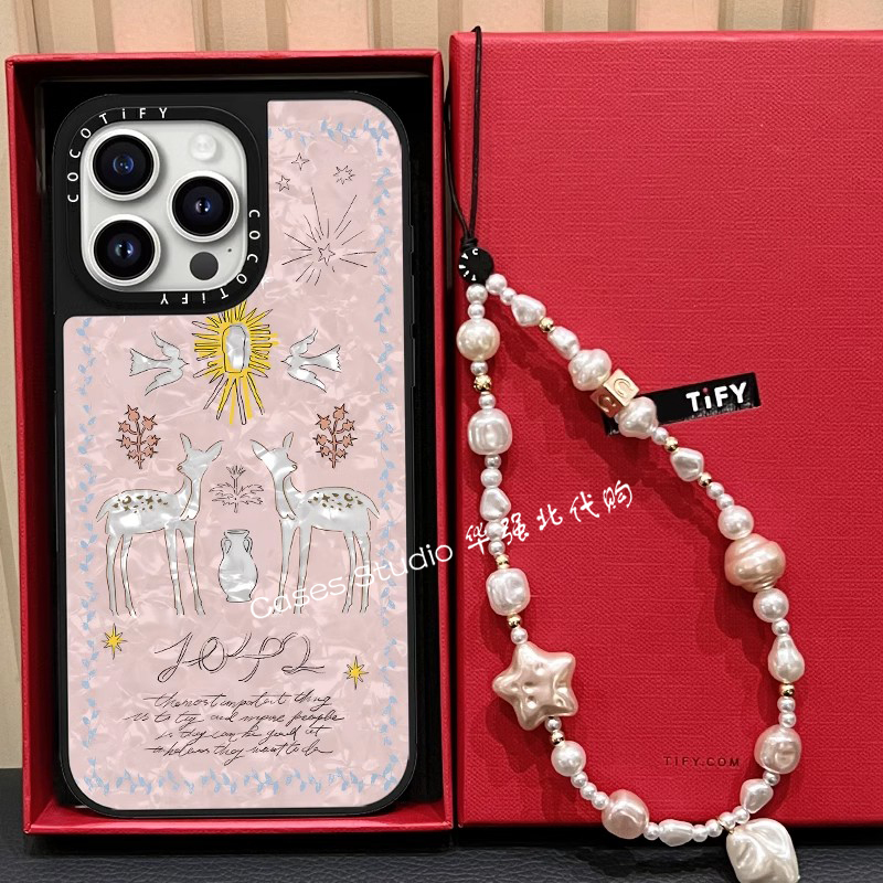 Cas Huaqiangbei Top Version Co-Branded with Ouyang Nana, Featuring a Deer, Mirror Surface, Forest Secret, and Mother-Of-Pearl Material, Suitable for Apple 17Pm/17P/16P Phone Cases, 15Pro Cas Huaqiangbei Top Version Co-Branded with Ouyang Nana, Featuring a Deer, Mirror Surface, Forest Secret, and Mother-Of-Pearl Material, Suitable for Apple 17Pm/17P/16P Phone Cases, 15Pro