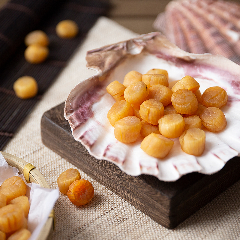 Cloud-remember-Long Mountain Island Yuanbe 150 250g Dalian Changhai County Shrimp Razing Scallop Meat Dry Goods Light Dry and Bedding-Taobao