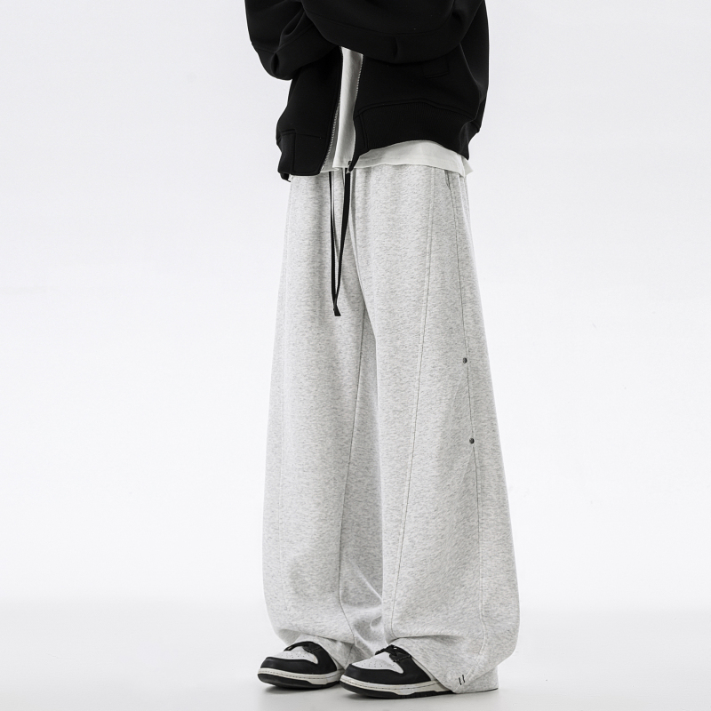 City Hipster American-Style Sweatpants for Men, Spring Loose Fit Trendy Brand Sports Straight-Leg Pants, Casual Heavyweight Long Trousers City Hipster American-Style Sweatpants for Men, Spring Loose Fit Trendy Brand Sports Straight-Leg Pants, Casual Heavyweight Long Trousers