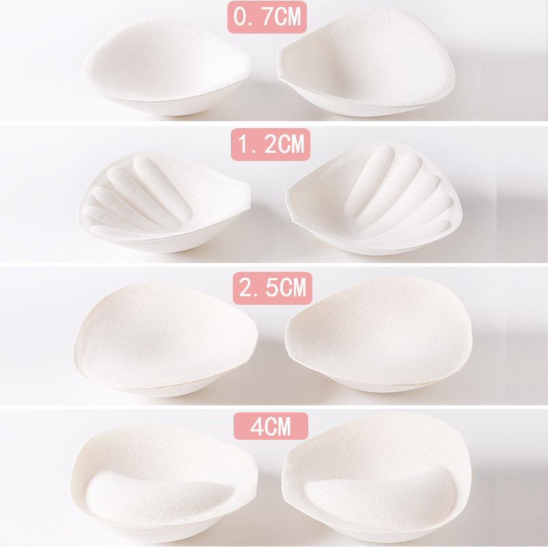 Natural Latex Breast Pads Replacement Thickened Cup Inserts Thin Vest Inserts for Large Busts to Appear Smaller Bra Cup Anti-Bump