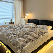 Class A double-layer printed soft yarn pure cotton four-piece set 2024 new pure cotton bed sheets and quilt covers skin-friendly bedding