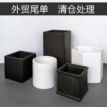 Fine high flowerpot high Square flowerpot living room ceramic special floor flowerpot high large meaty flowerpot high