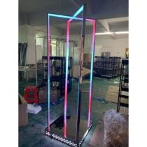 Chongqing Bar Luminous Dance Stage Door Frame Stage LED Symphony Remote Control Point Stage Four-Dimensional Stainless Steel Frame Dance