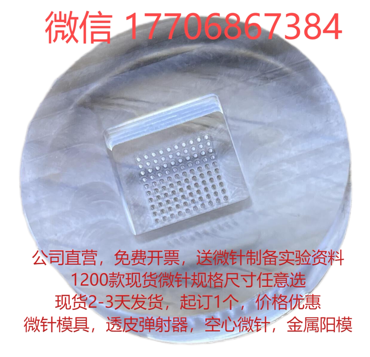 PDMS微针阴模定制实验级微针模具金属阳模微针套装医美微针凹模-Taobao-Tmall