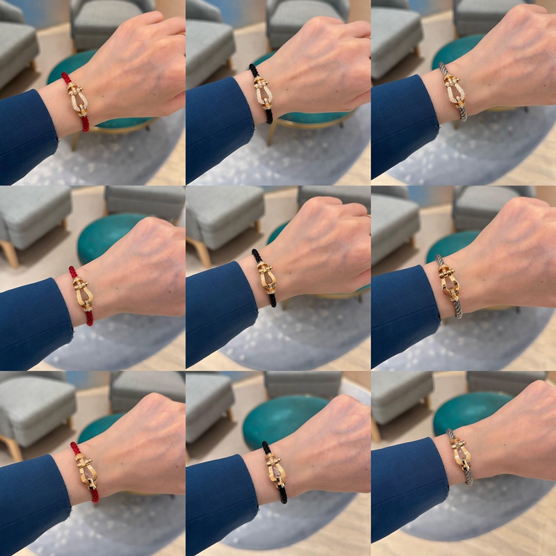 Shenzhen Shuibei V Gold High-End Edition 18K Rose Gold Horseshoe Clasp Bracelet Light Luxury Versatile Couple Bracelet Shenzhen Shuibei V Gold High-End Edition 18K Rose Gold Horseshoe Clasp Bracelet Light Luxury Versatile Couple Bracelet