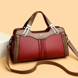 Вместительная и большая кожаная сумка через плечо для матери, из натуральной кожи