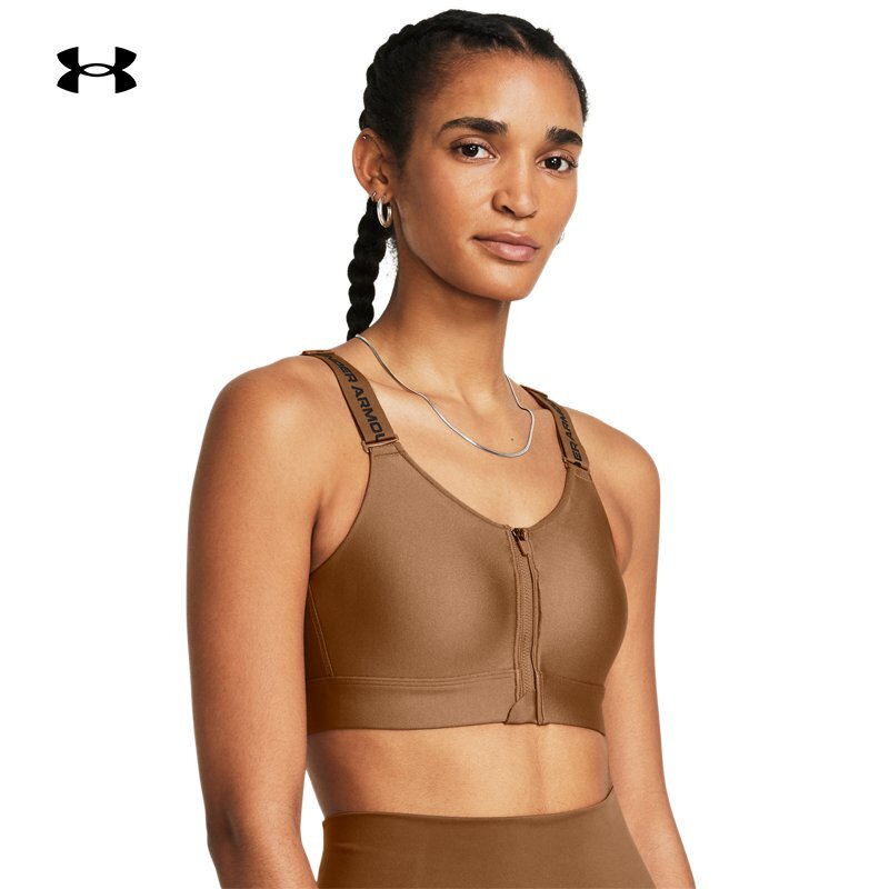 Under Armor Ua Infinity2.0 Small 8Bra Women's Zipper Training Sports Bra High Strength 1384118