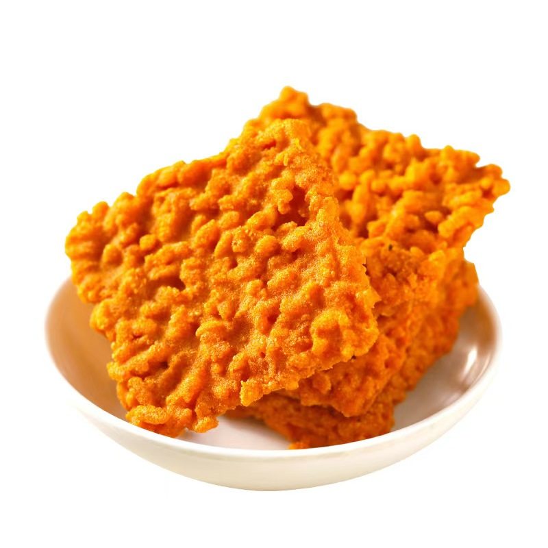 [Net Weight Shipping]Internet-Famous Snacks Crab Roe Crispy Rice Crackers Salted Egg Yolk Glutinous Rice Crispy Rice Crackers Whole Box Leisure Snacks to Satisfy Cravings