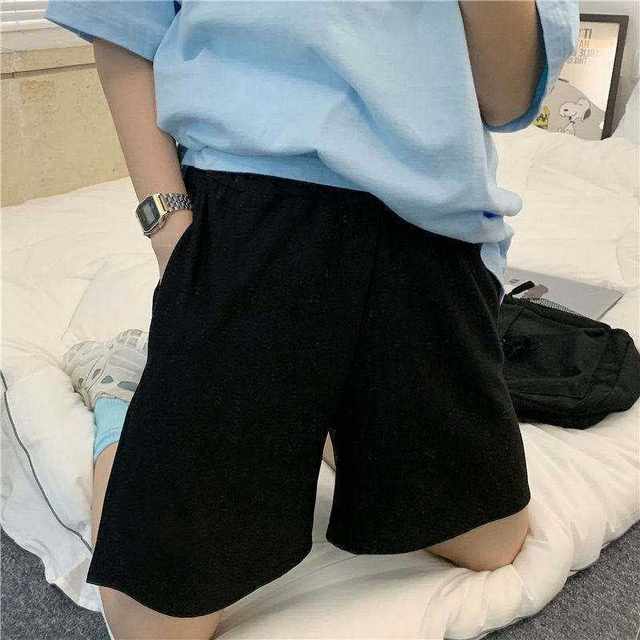 HarajukuSolidColorSimpleShorts WomenLooseSportSummer