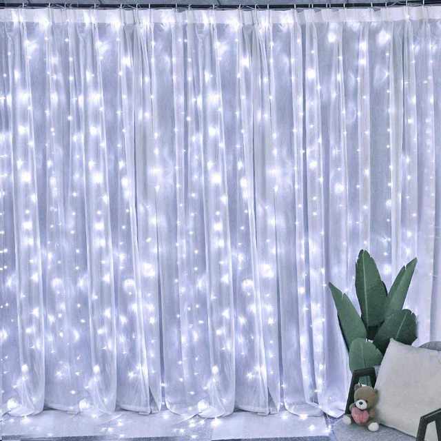 LedIcicleCurtainStringLightFairyLedChristmasGarland