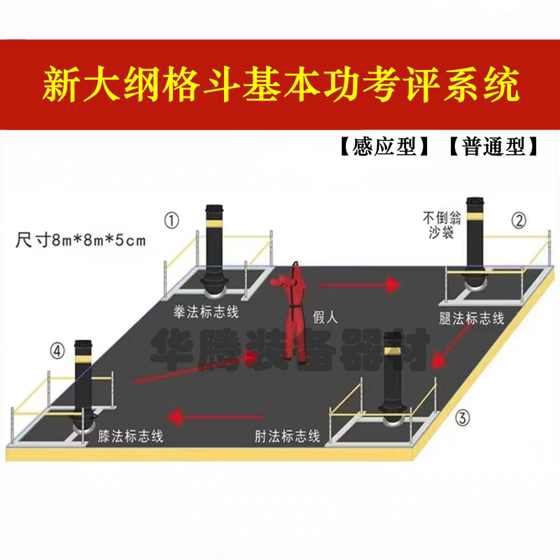 New Curriculum Comprehensive Martial Arts Assessment System Fighting Basic Skills Training Platform U-Shaped Marker Line Tumbler