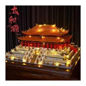 Forbidden City Taihe Palace Mortise and Tenon Building Block Toy for Boys, Educational Assembly Puzzle, 3D Stereo, Suitable for Chinese Style
