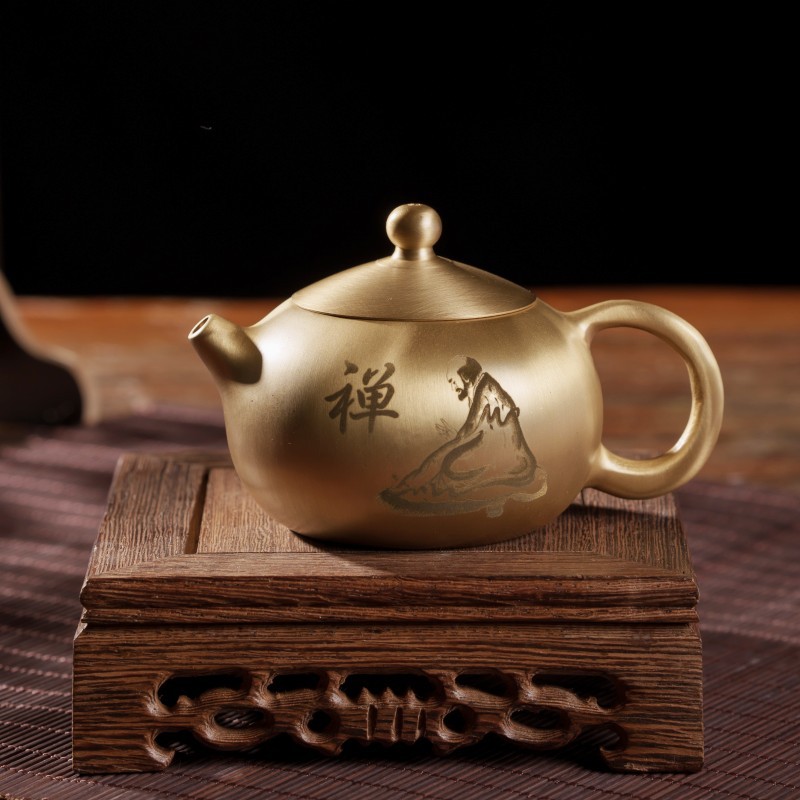 龍鳳提梁壺 茶壺 酒壺 銅壺 工芸物 置物