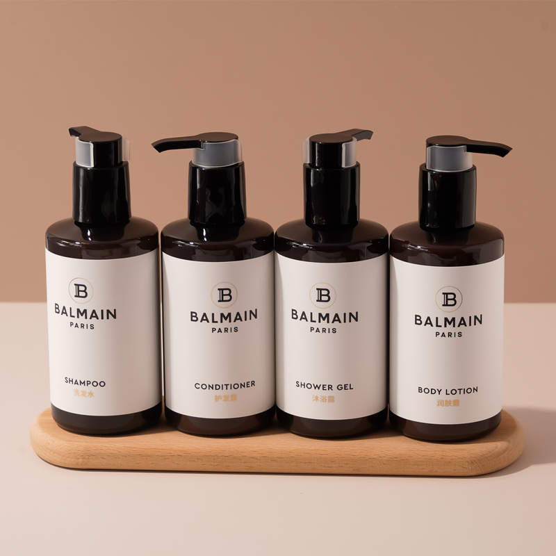 The Same Balmain Shampoo, Conditioner, Shower Gel, and Body Lotion from the Grand Hyatt Hotel, 300ml The Same Balmain Shampoo, Conditioner, Shower Gel, and Body Lotion from the Grand Hyatt Hotel, 300ml