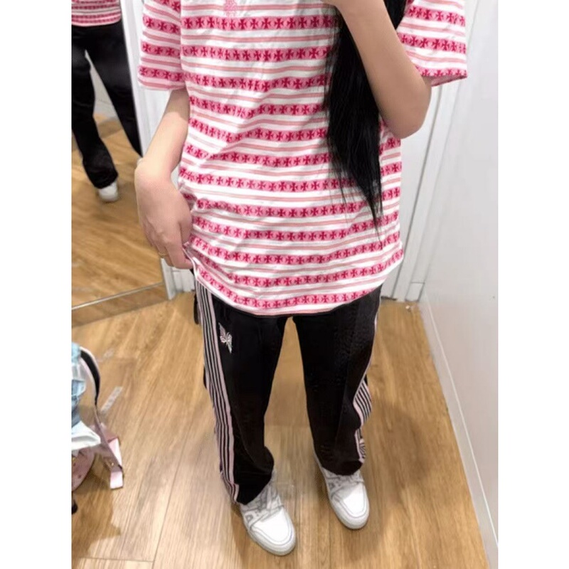 Butterfly Embroidery Autumn and Winter Light Luxury Casual Pants for Men and Women, Fashionable Sports Trendy Versatile Slimming Straight Pants Korean Style Ins