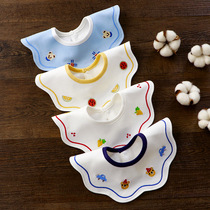 Pure cotton era saliva pocket pure cotton class A waterproof embroidered male and female baby bibs newborn bibs baby saliva