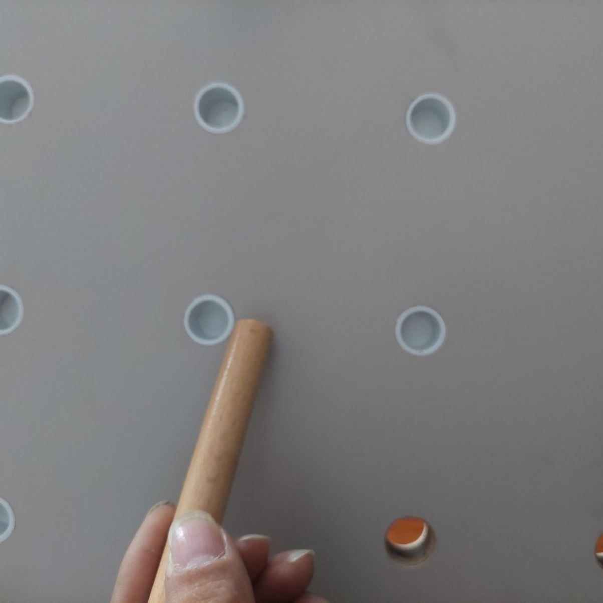 15mm hole board back cover lined with round hole plugs, whole house custom furniture hole plugs to cover up ugly sealing plugs, plate hole covers