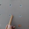 15mm hole board back cover lined with round hole plugs, whole house custom furniture hole plugs to cover up ugly sealing plugs, plate hole covers