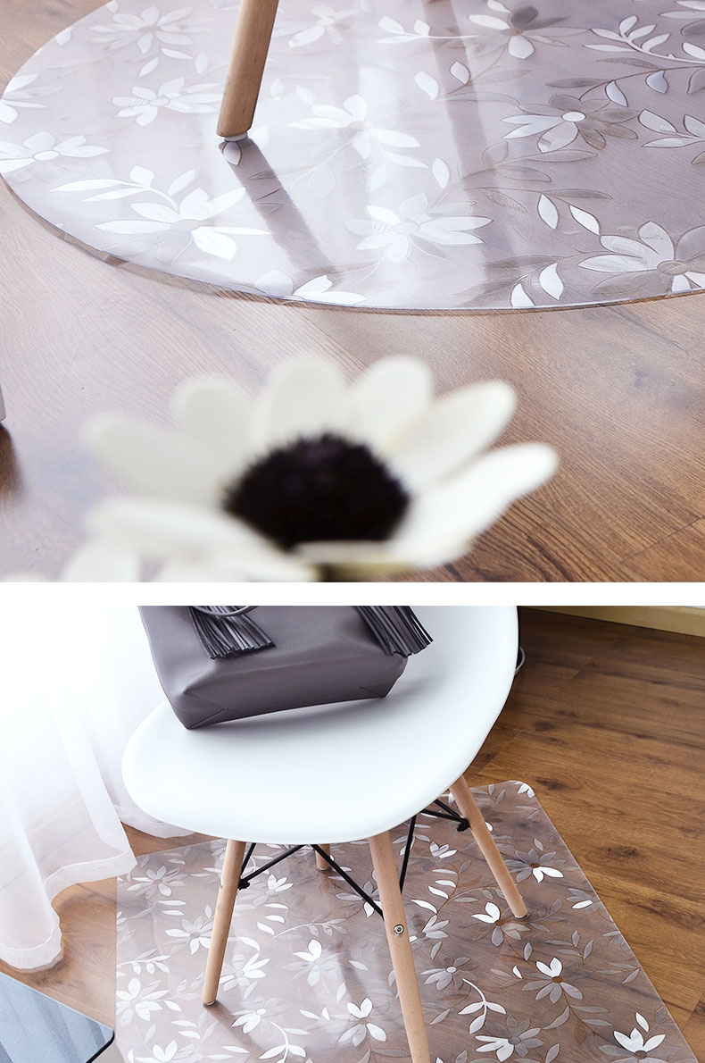 Pvc văn phòng nhựa ghế mat thảm tròn ở phía trước của cửa có thể được tùy chỉnh thảm sàn nhà - Thảm sàn tấm nhựa trải sàn
