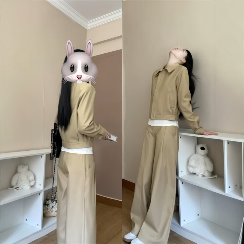 Korean-Style High-End Sportswear Set for Women, Autumn Fashion, American Retro Sweatshirt, Wide-Leg Pants, Casual Two-Piece Set, Trendy Korean-Style High-End Sportswear Set for Women, Autumn Fashion, American Retro Sweatshirt, Wide-Leg Pants, Casual Two-Piece Set, Trendy
