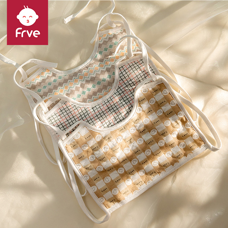 Spat towel baby anti-sprinting round mouth baby pure cotton strap style anti-spitting milk for 0-3 months newborn bib autumn winter-Taobao