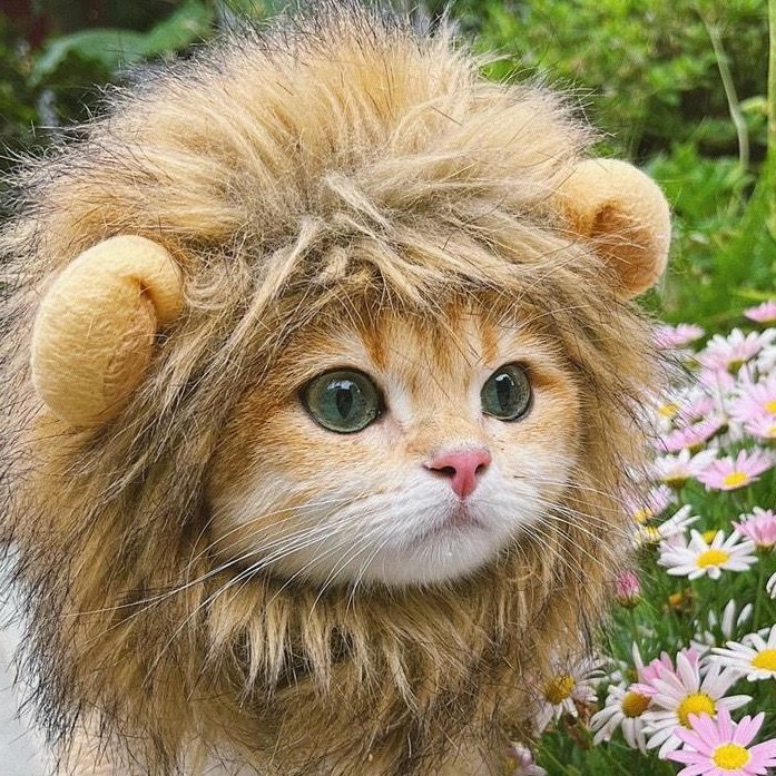 Kitty Lion Head Set Small Dog Pooch Hat Pet Cute to Blame Accessories-Taobao