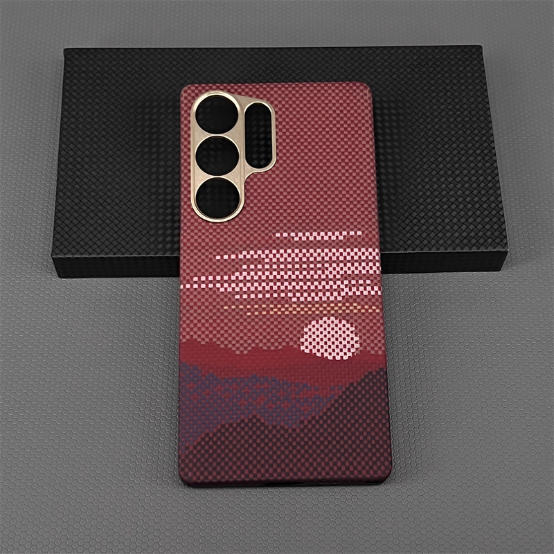 Suitable for Samsung S26 Ultra Phone Case, Lightweight, Drop-Resistant, Kevlar Aramid Fiber, S25 Ultra Carbon Fiber Protective Case, Full Coverage, S24 Magnetic Heat Dissipation, High-End Magsafe Hard Case, Business Style