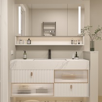 Wang Rock Bathroom Cabinet Combined Washing Basin Cabinet Modern Simple Light Luxury Toilet Wash Basin Cabinet