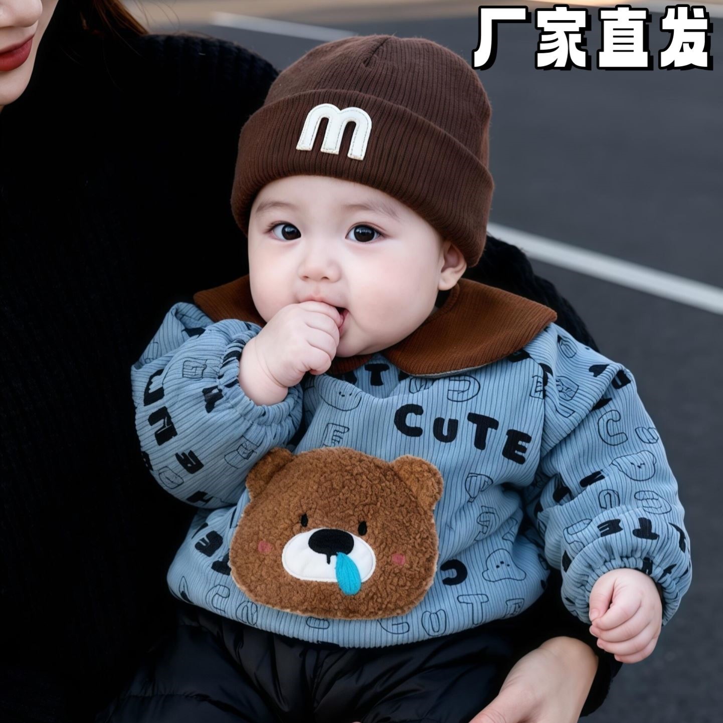 Baby boy's smock waterproof and dirt-proof children's bib corduroy