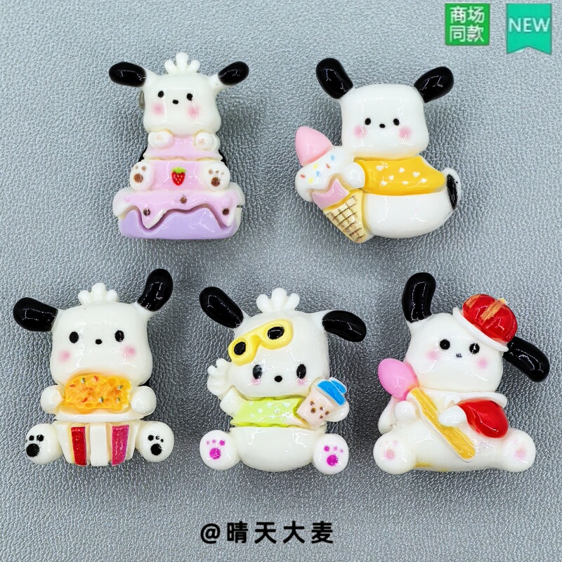 Crocs Shoe Charms Compatible with Crocs Accessories, Jibbitz, Pochacco, Sanrio, Cake, Food