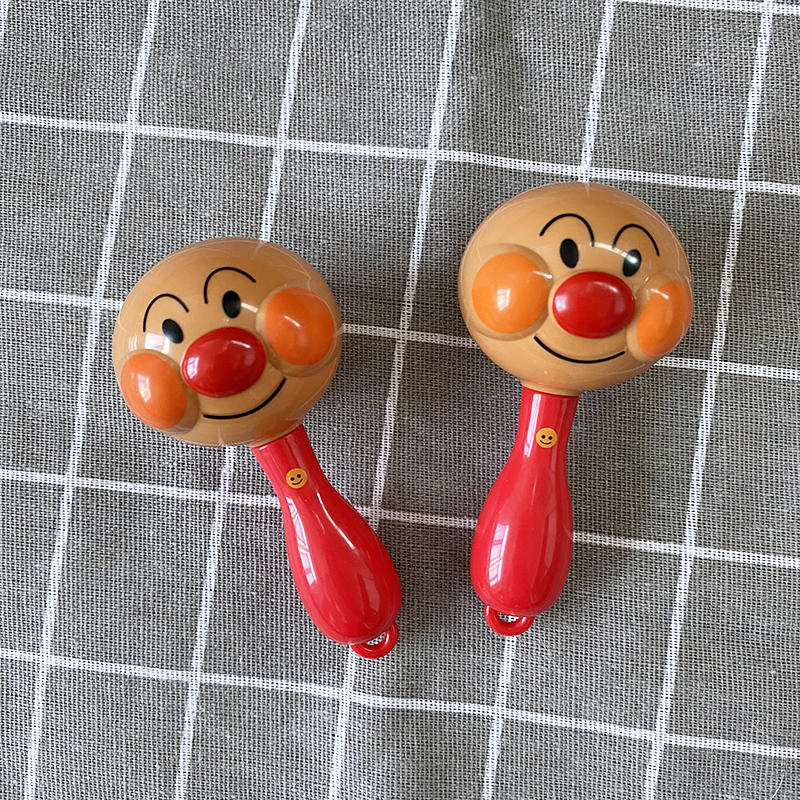 Anpanman newborn baby hand rattle sand hammer rattle drum appeasement toys 0-6-12 months baby grasp 3