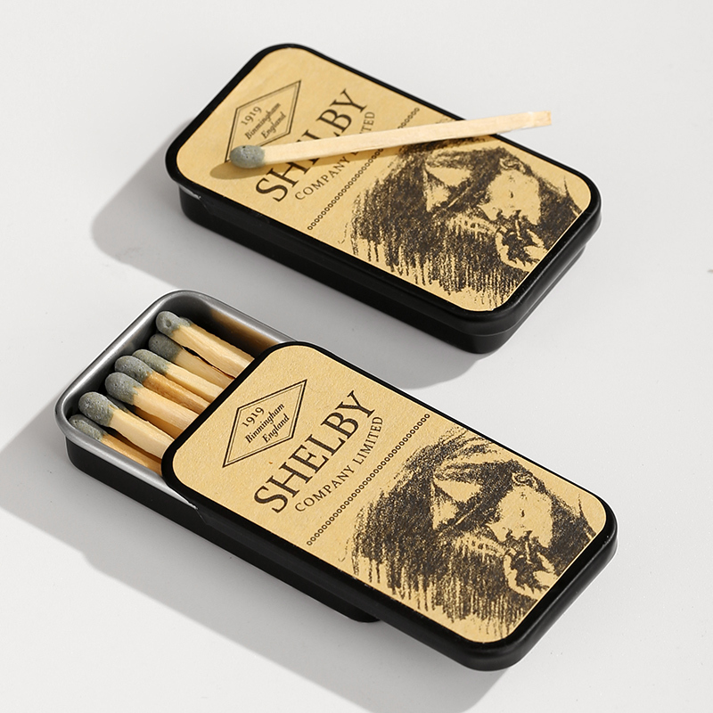Black  Matchbox Shelby Matchbox Tin Box Black Spider Matchbox Old-Fashioned Retro Nostalgic