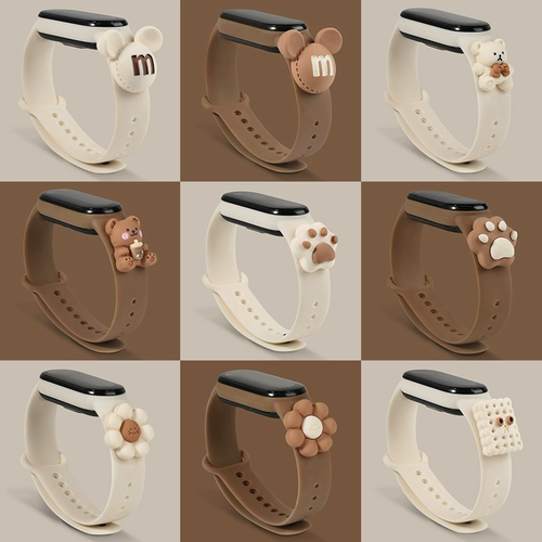 Xiaomi, совместимый браслет, сменный силиконовый ремешок для часов, мультяшная милая водонепроницаемая кукла, 5/6