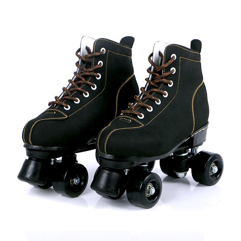 Skies adult four wheel manufacturer new black and white double-row adult dry skate skate skate men and women