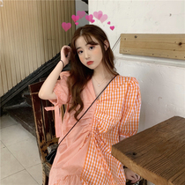 Fashion maternity dress tide 2020 summer style French vintage sweet jumpsuit skirt foreign style summer pregnant woman dress Hot Mom