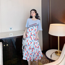 Foreign maternity dress tide 2020 summer fashion floral small fragrant wind pregnant woman temperament dress summer skirt hot mother