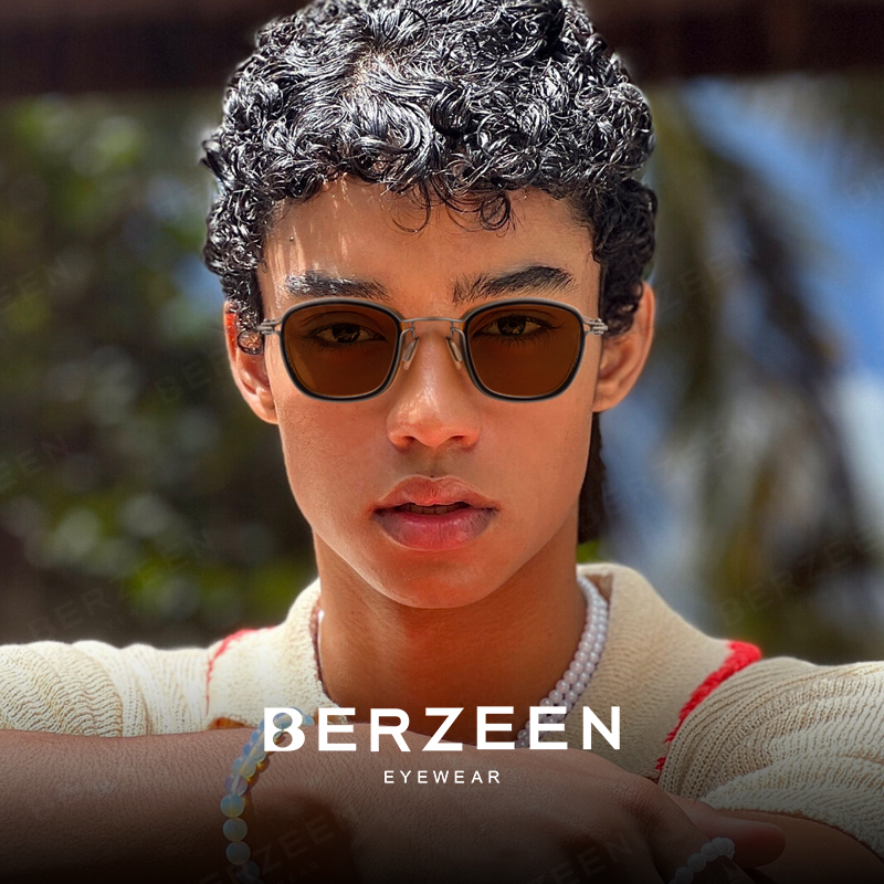 2024年新作偏光サングラス、メンズ紫外線カット運転用サングラス、レトロな手作り純チタン