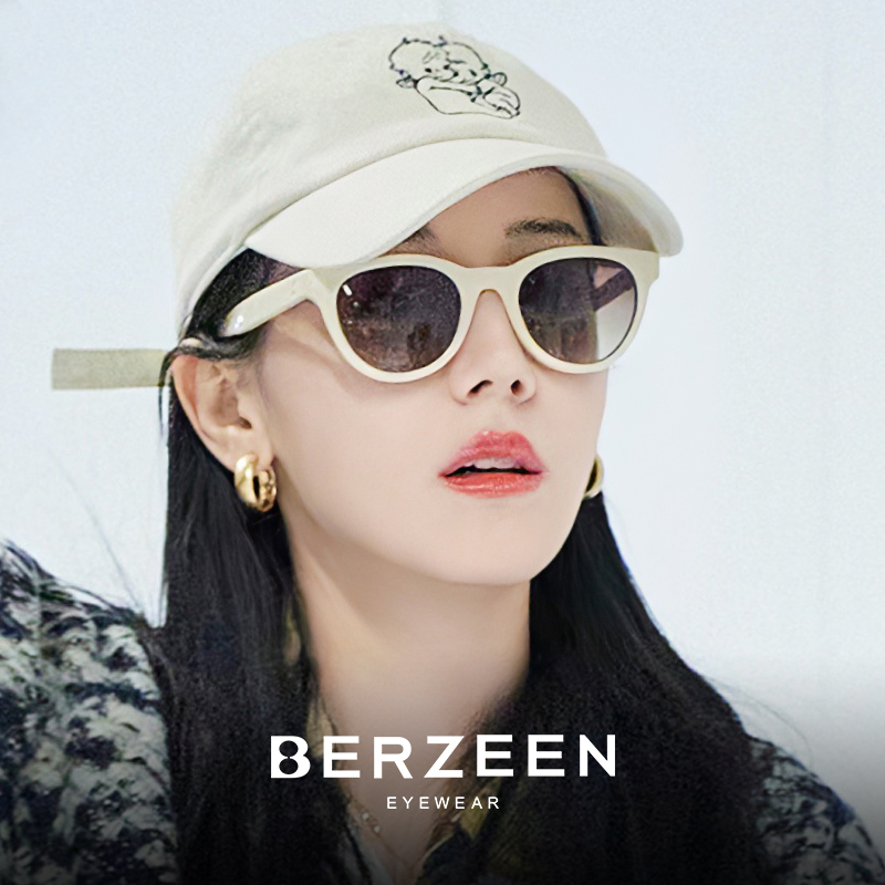 Dilireba同じスタイルのサングラスの女性用2024年新作ハイエンドキャットアイレトロホワイトフレームサングラス花と若者