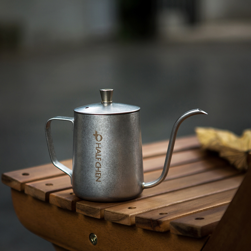 Stainless Steel Japanese Retro Vintage Pour-Over Coffee Pot with Long Spout for Drip Coffee, Home Use Stainless Steel Japanese Retro Vintage Pour-Over Coffee Pot with Long Spout for Drip Coffee, Home Use