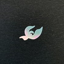 Mother-of-pearl hand-painted orchid Orchid No. 7 luminous shell green shell lacquer lacquerware