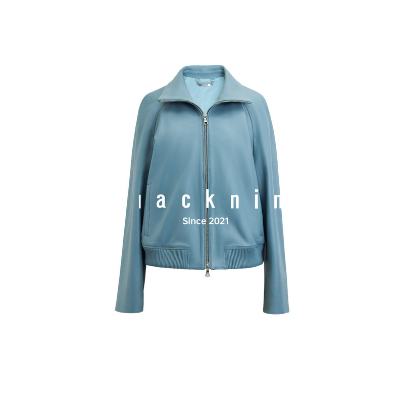 Blacknini "Dumbo the Flying Elephant" Light Oil Wax A-Grade Lambskin Water-Dyed Stand-Up Collar Zipper Sheepskin Jacket Blacknini "Dumbo the Flying Elephant" Light Oil Wax A-Grade Lambskin Water-Dyed Stand-Up Collar Zipper Sheepskin Jacket