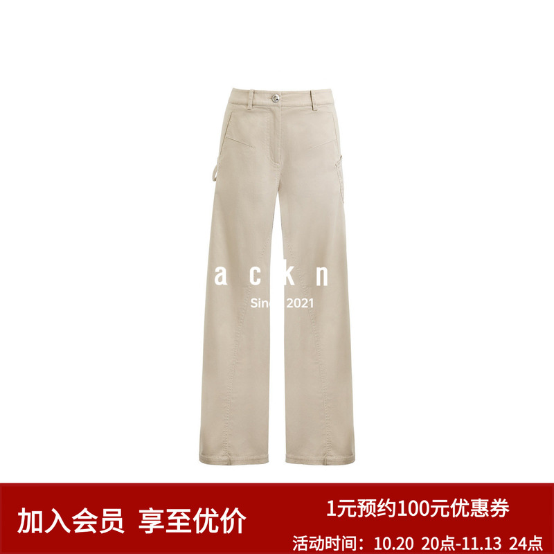 Blacknini "California Pants" Spanish Imported Sidogras Lyocell Tencel Workwear Wide-Leg Pants